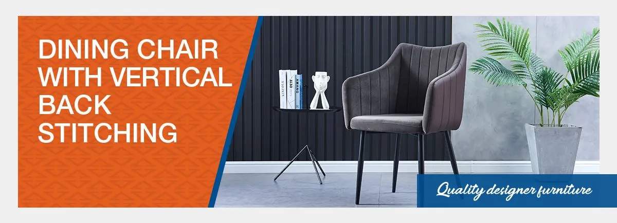 Dining Chair With Vertical Back Stitching hbsinostar