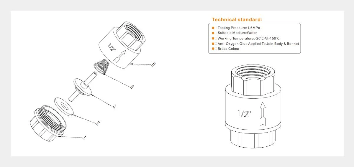 brass check valve