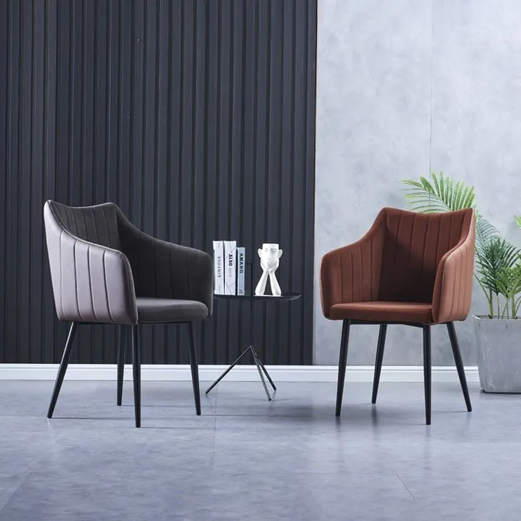 Dining Chair With Vertical Back Stitching