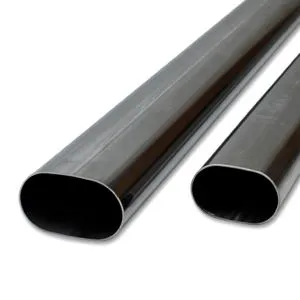 Tubo ovalado de acero negro