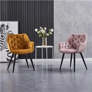 Silla de comedor de terciopelo