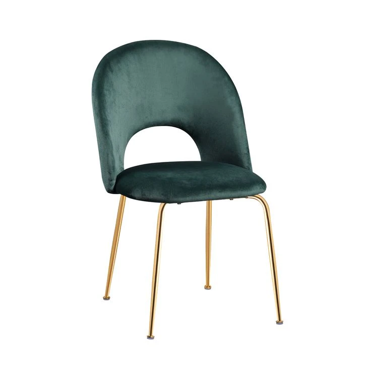 Sillas de comedor de terciopelo con patas doradas